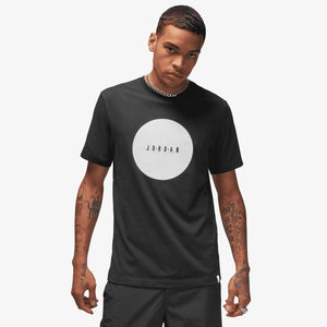 Jordan Air Wordmark Stamp T Shirt Black Throwback