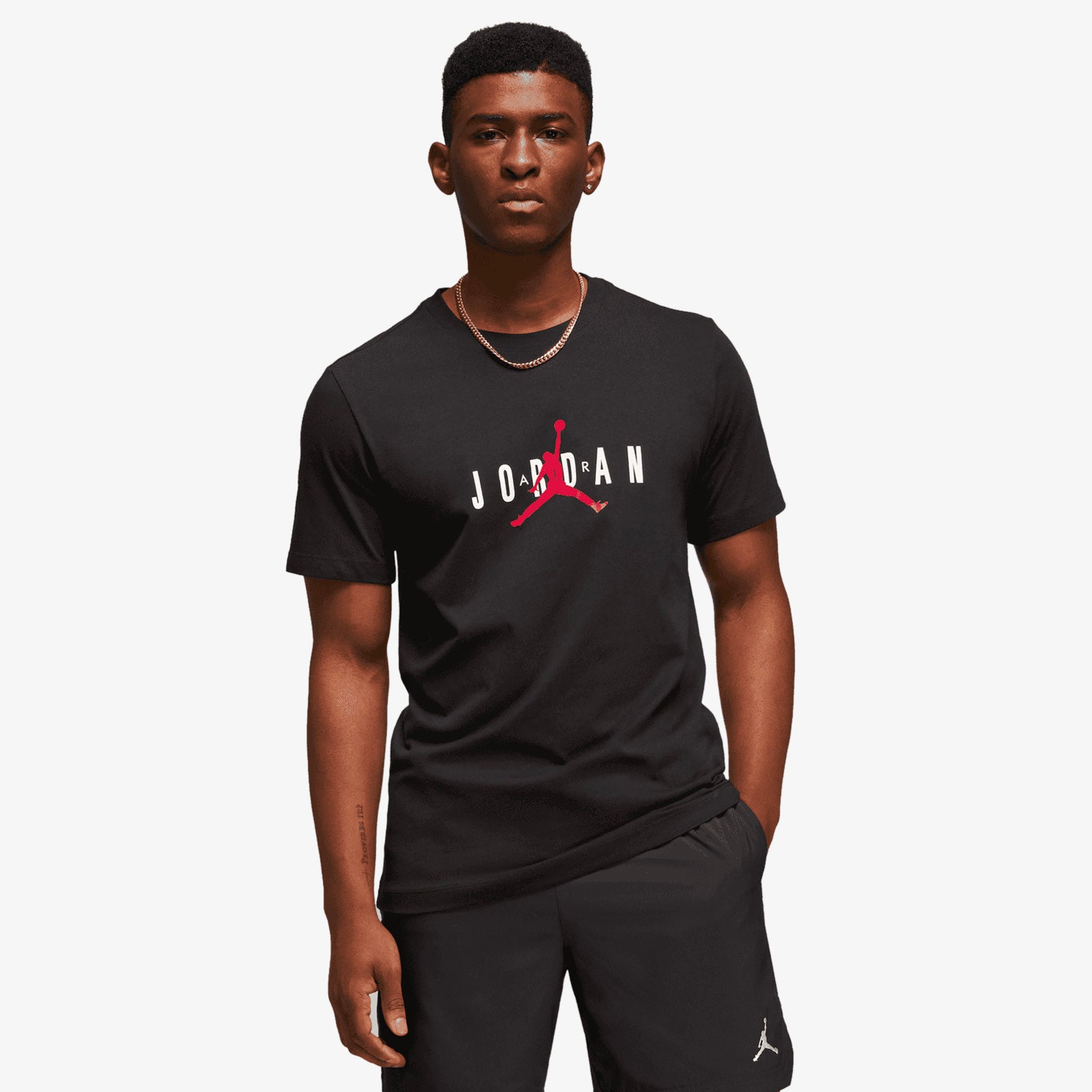 Jordan Air Wordmark T Shirt Black Throwback