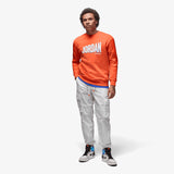 Jordan Flight MVP Graphic Fleece Crew-Neck Sweatshirt - Orange