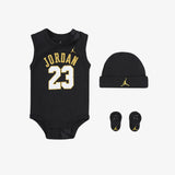 Jordan Jersey Infant 3 Piece Set - Black/Gold