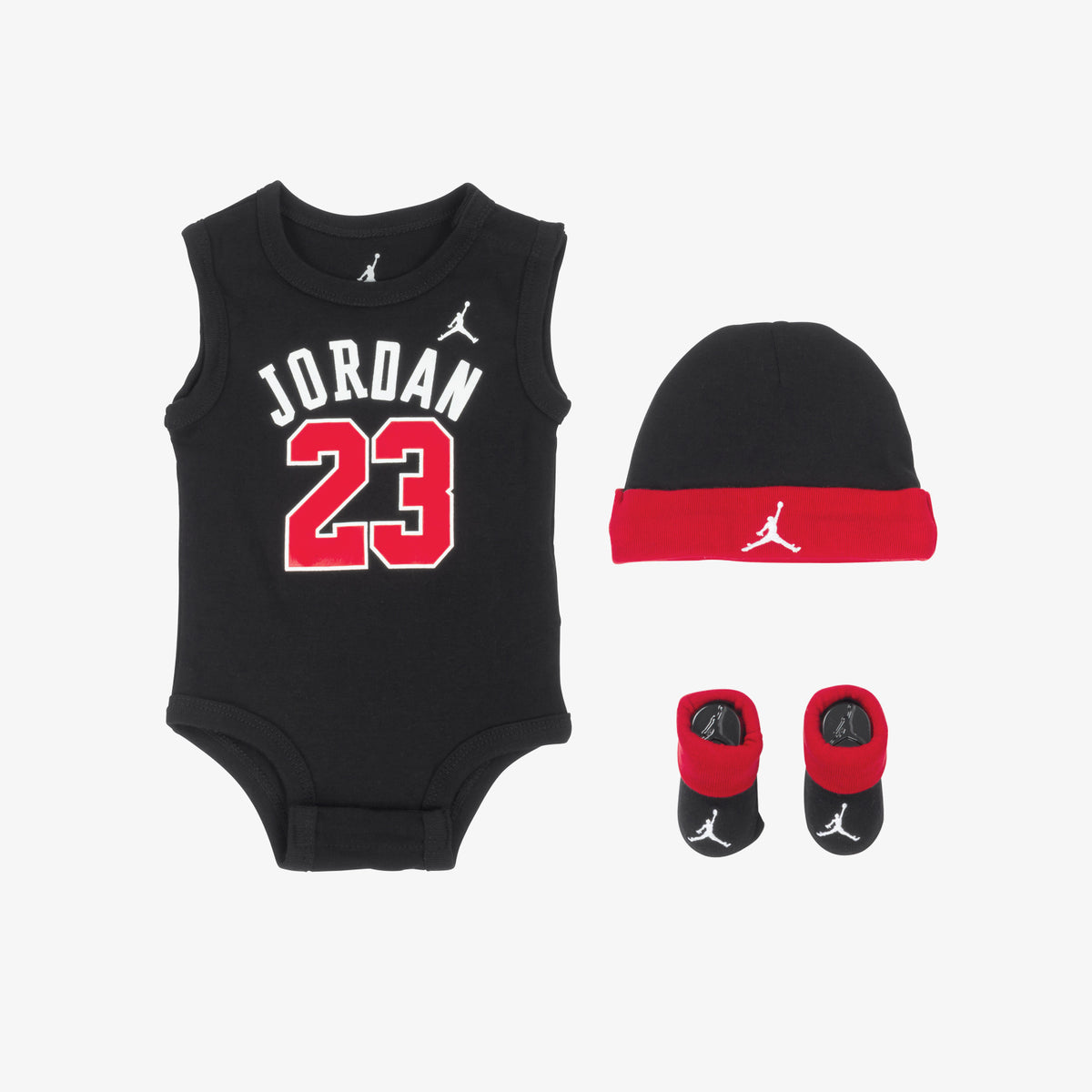 Jordan Jersey Infant 3 Piece Set - Black/Red