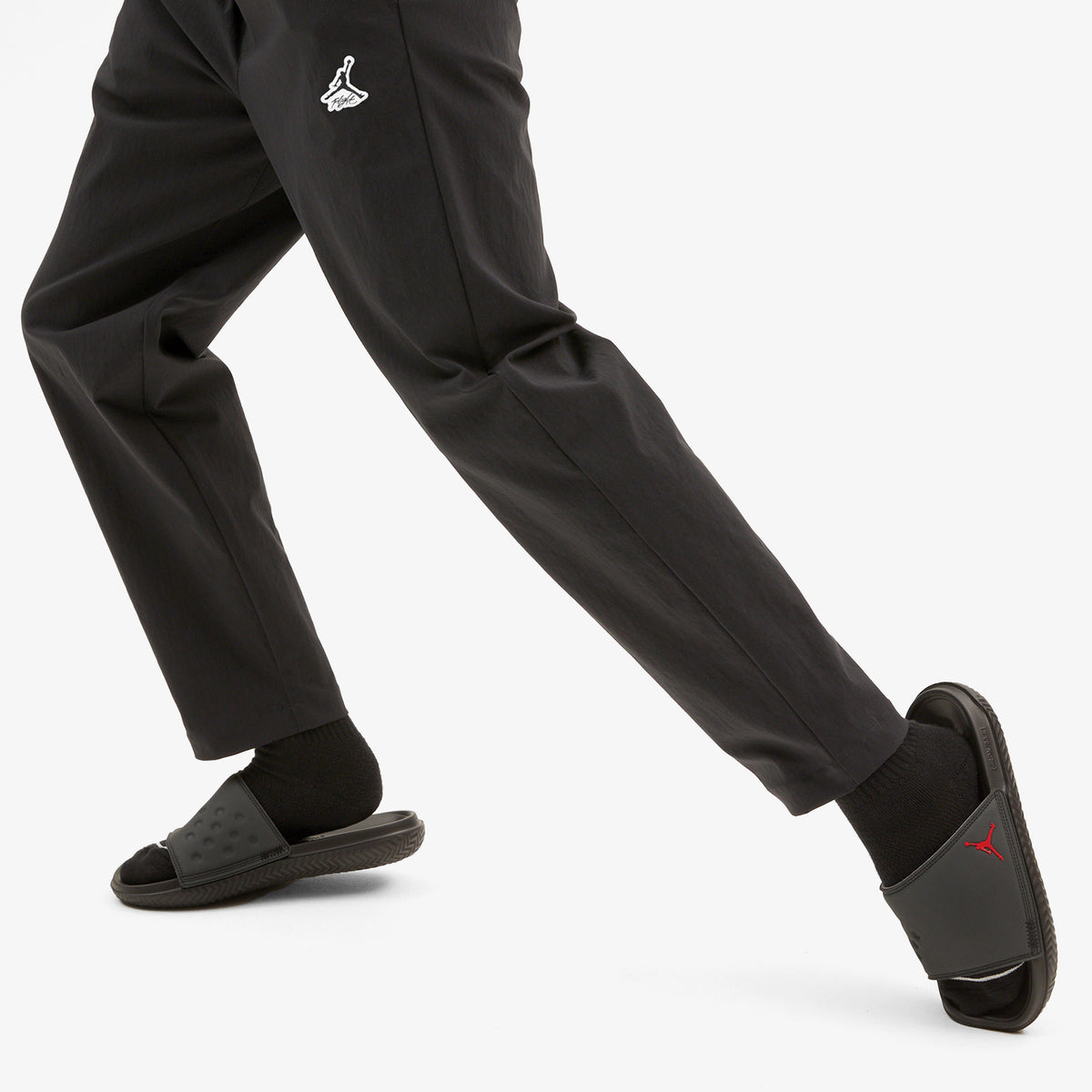 All black jordan slides clearance