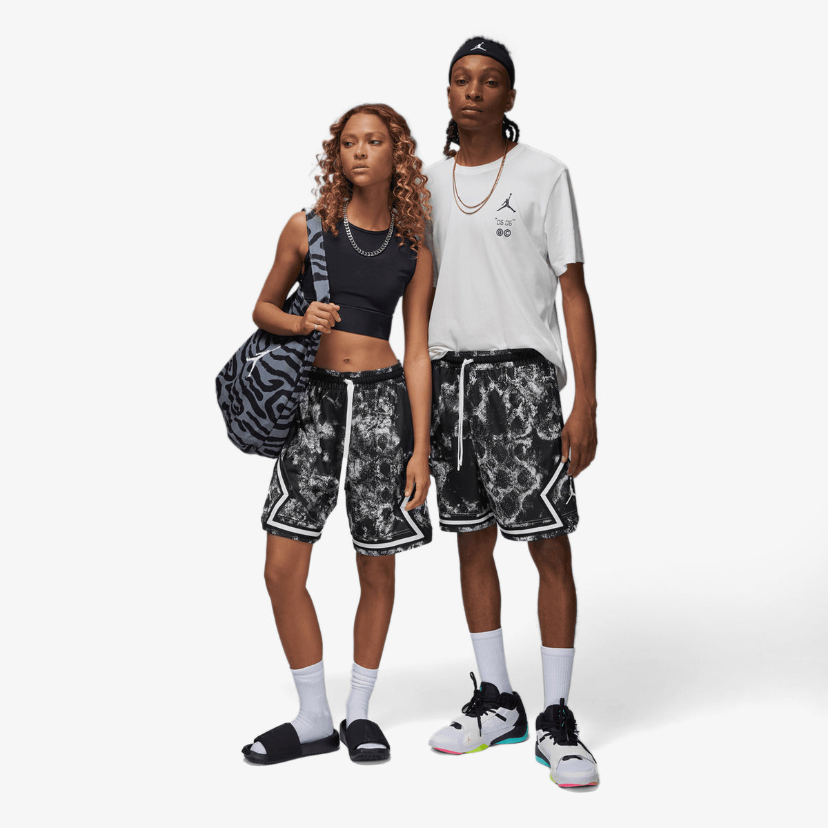 Jordan Sport Dri-FIT Diamond Shorts - Black Print