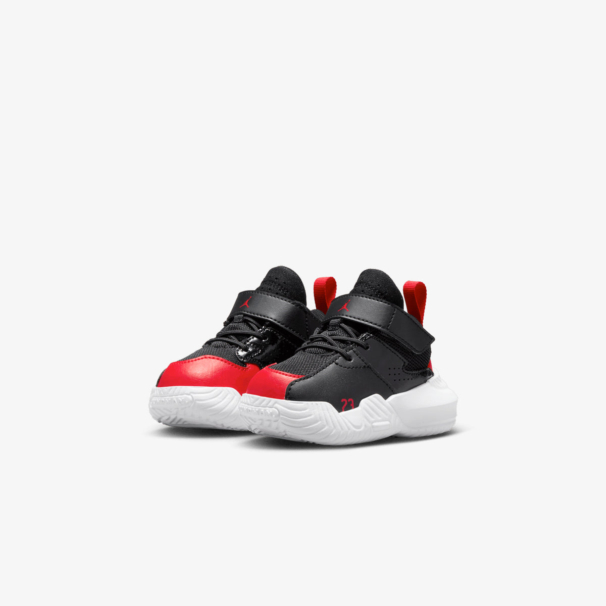 Black and red online jordans for toddlers