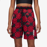 Zion Mesh Print Shorts - Red
