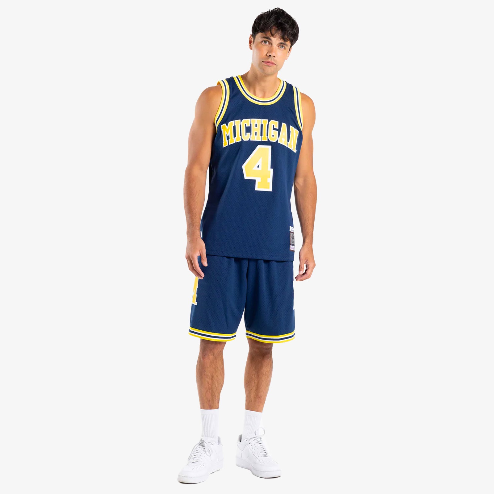 Chris Webber Michigan Wolverines Mitchell & Ness 1991-92 Road Swingman  Jersey - Navy