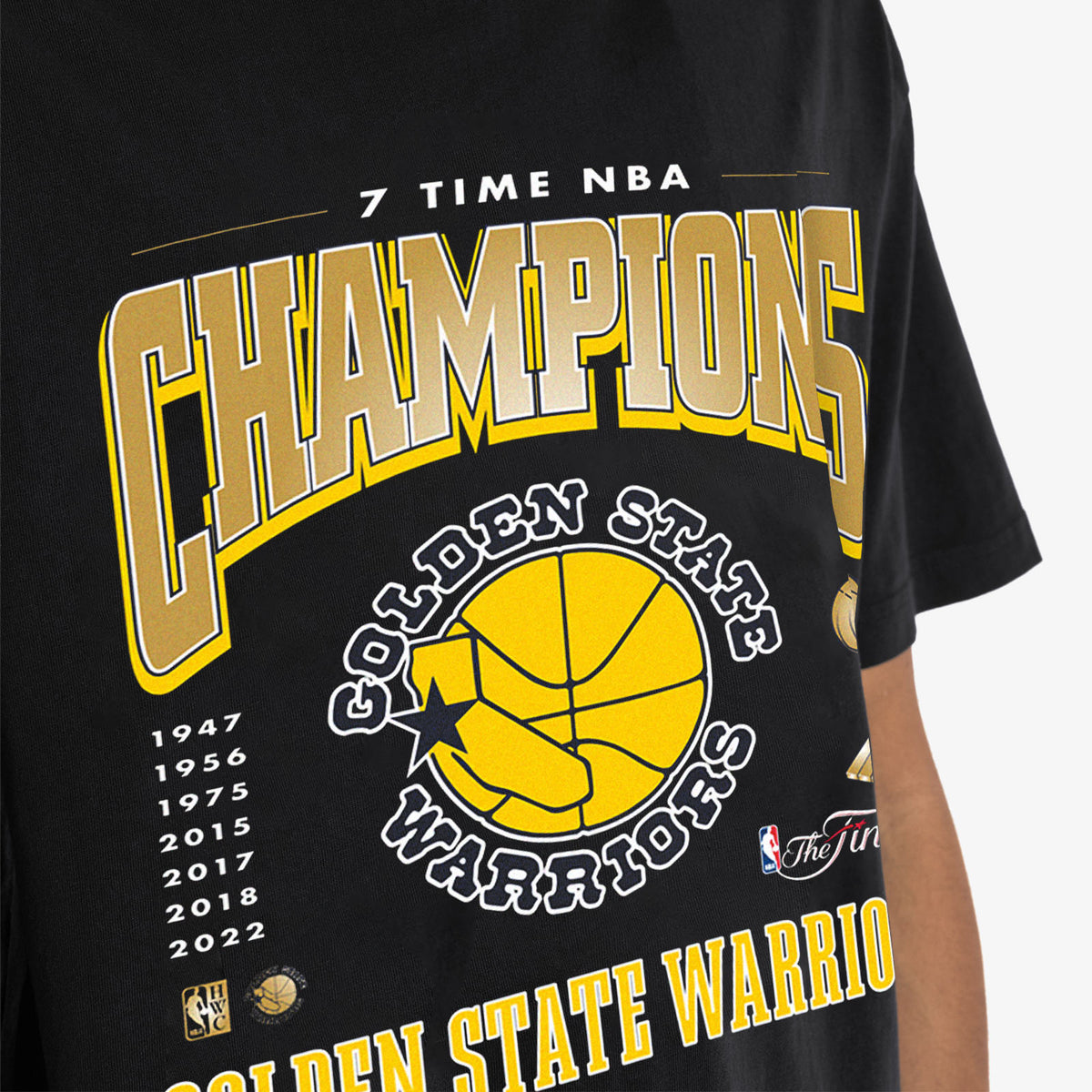 Golden State Warriors NBA 2021/2022 Champions T-Shirt - Faded Black