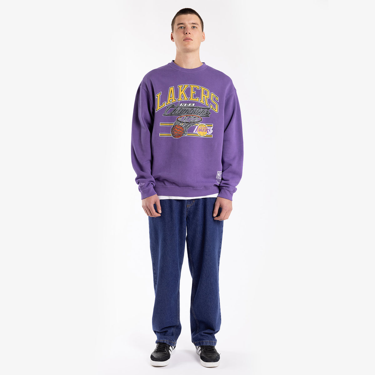 Los Angeles Lakers Hoop Crew Sweatshirt - Faded Purple