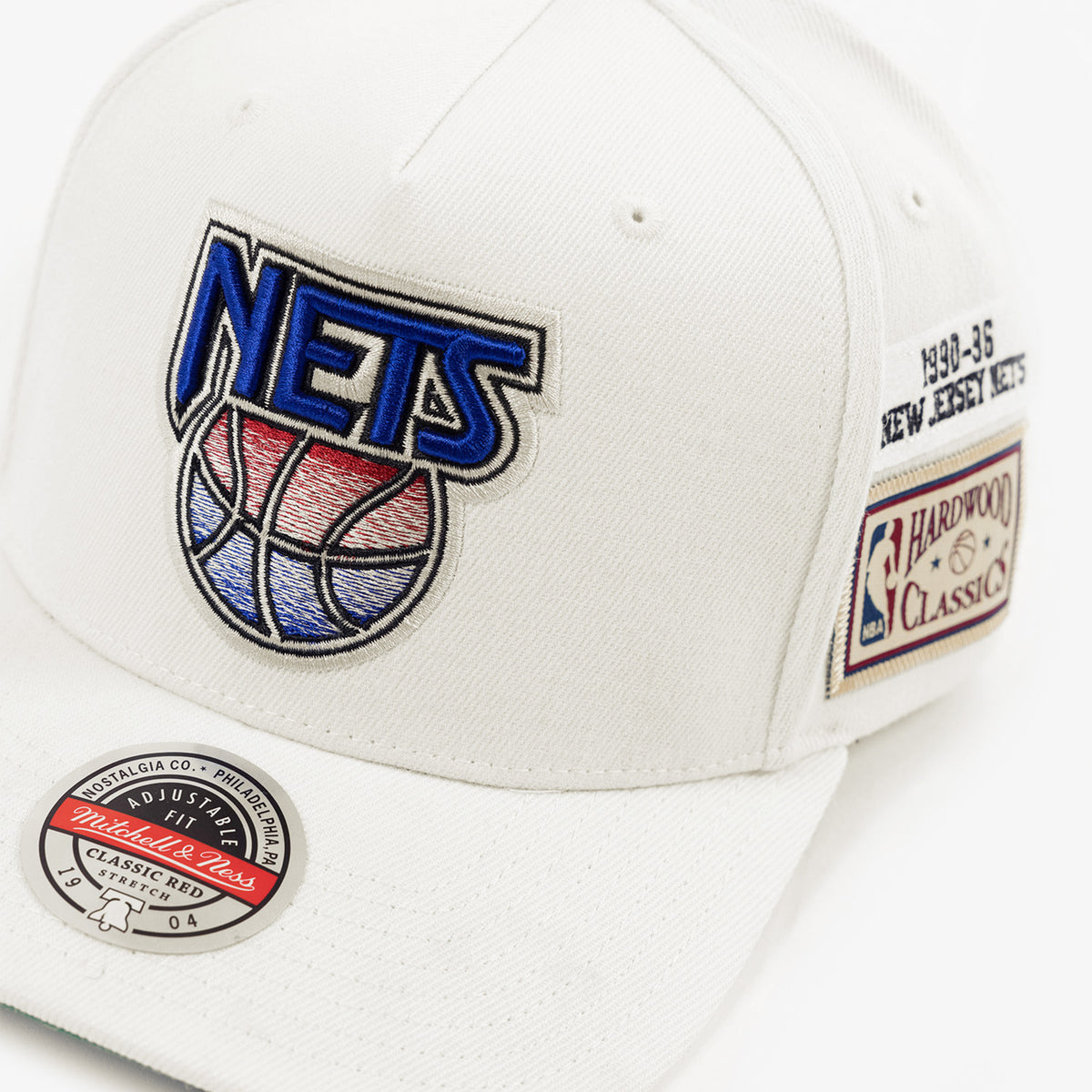 New Jersey Nets HWC Patch Classic Redline Snapback - Cream