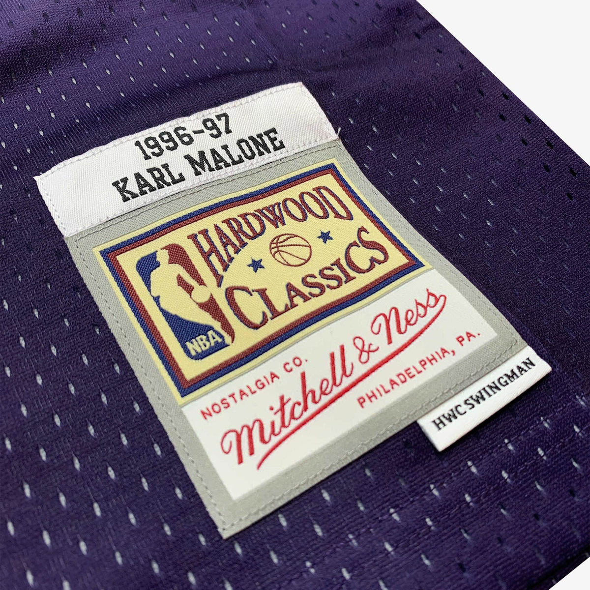 Karl Malone 1996-97 Utah Jazz Home Hardwood Classic Swingman NBA Jersey