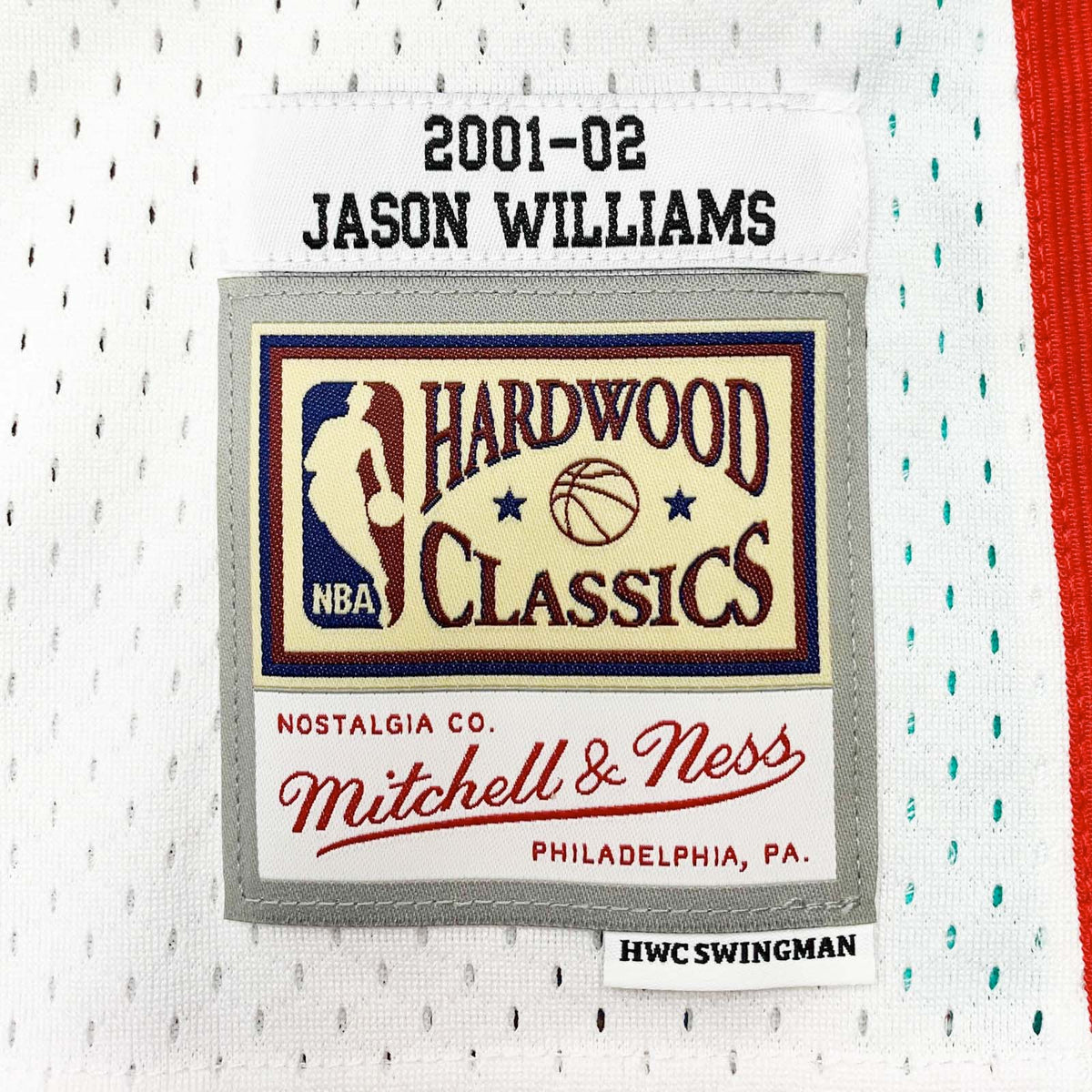 Men's Mitchell & Ness Jason Williams White Memphis Grizzlies Hardwood  Classics Swingman Jersey