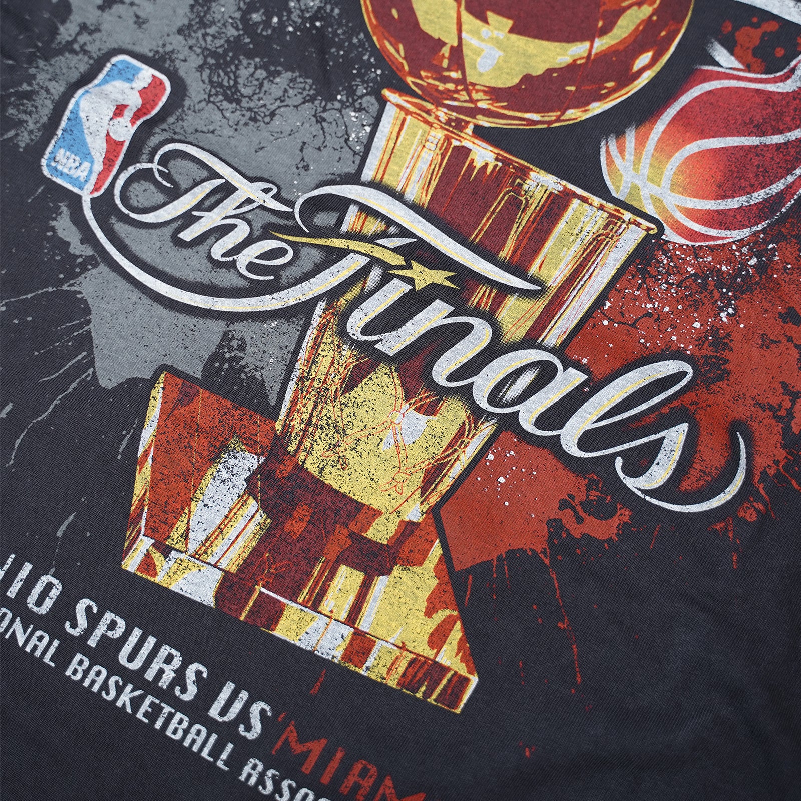 2013 Miami Heat vs San Antonio Spurs NBA Finals T Shirt Size XL – Rare VNTG