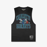 Charlotte Hornets Vintage HWC Ivy Arch Muscle Tank - Faded Black