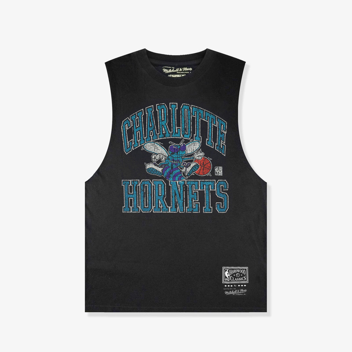 Large Mitchell and Ness Retro Throwback NBA Charlotte Hornets 
