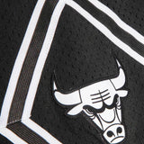 Chicago Bulls White Logo Swingman Shorts - Black
