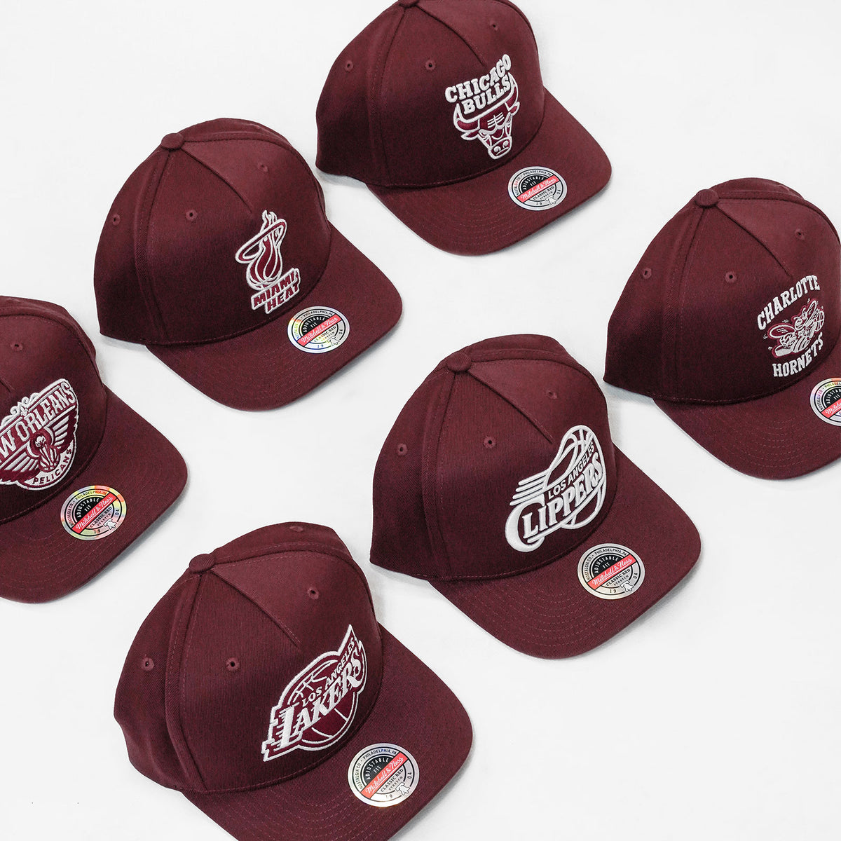 Miami Heat Crimson Panel Snapback - Burgundy