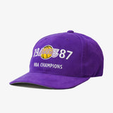 Los Angeles Lakers Finals History 1987 Champions Deadstock Snapback - Purple