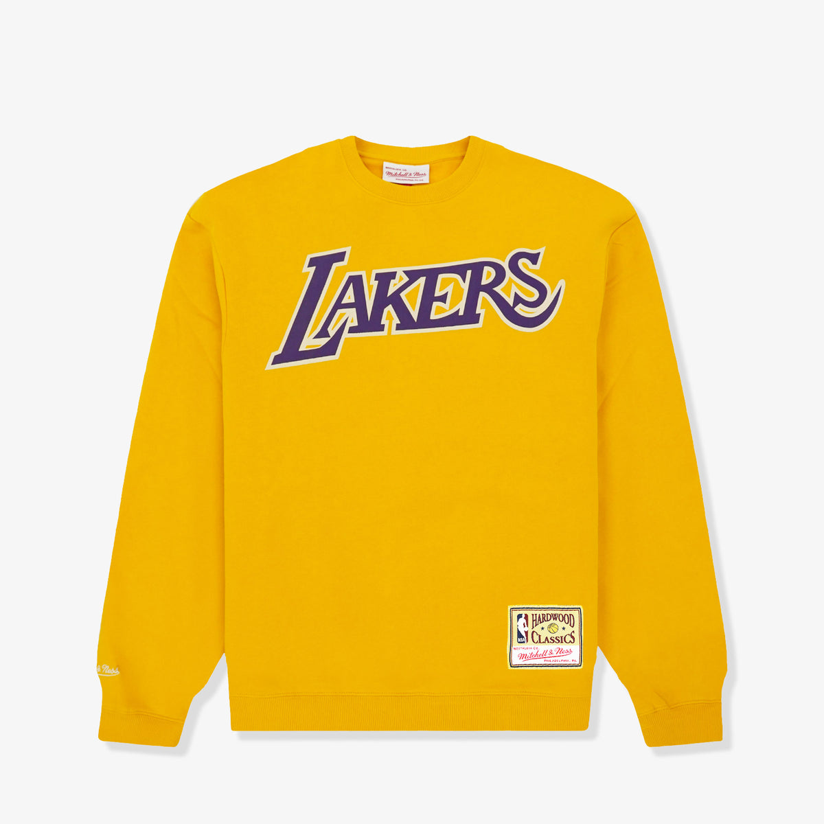 Los Angeles Lakers Jersey Wordmark Crew Sweatshirt - Yellow