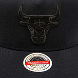 Chicago Bulls All Black Logo Classic Red Snapback
