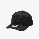 Chicago Bulls All Black Logo Classic Red Snapback