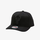 Milwaukee Bucks All Black Logo Classic Red Snapback