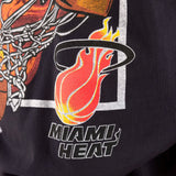 Miami Heat Flames Tee - Faded Black