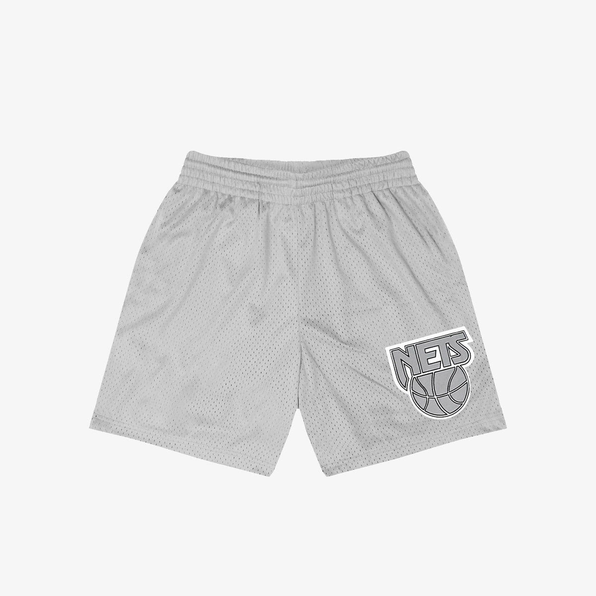 New Jersey Nets Mesh Court Shorts - Faded Grey