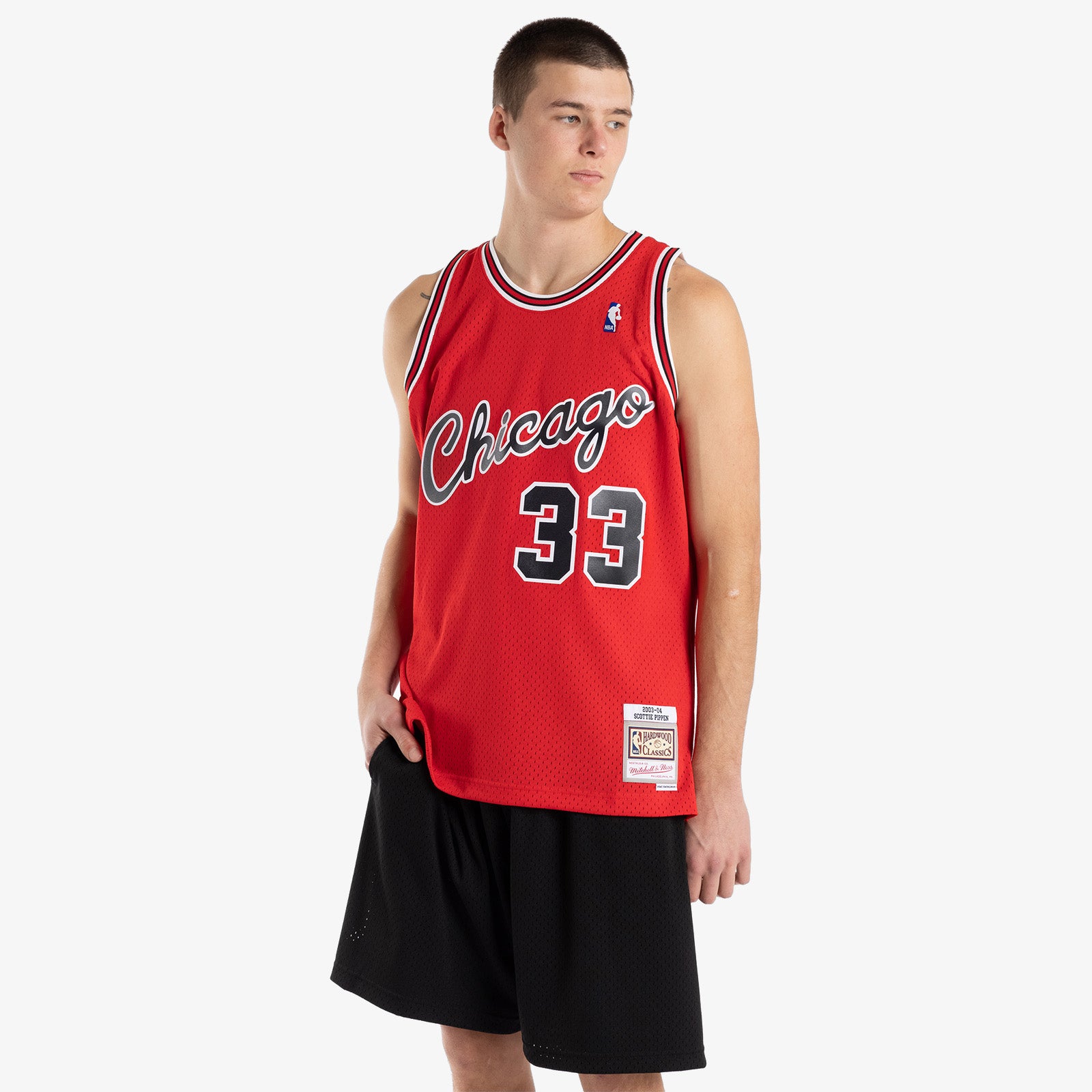 Scottie Pippen Chicago Bulls 03-04 HWC Swingman Jersey - Red - Throwback