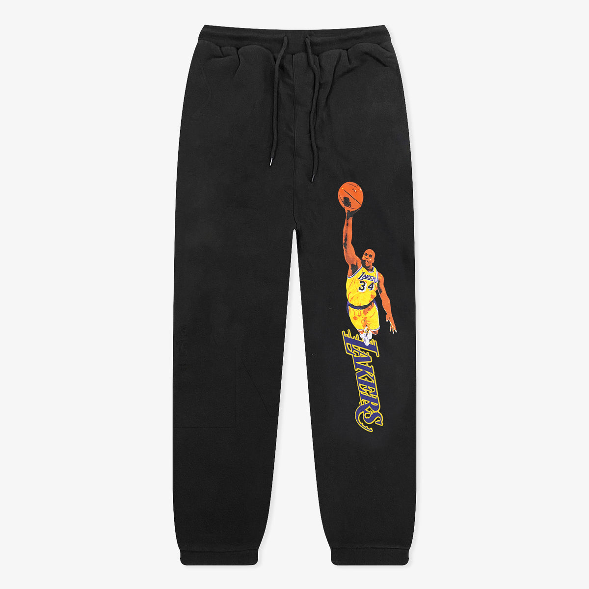 Shaquille O&#39;Neal Los Angeles Lakers Player Sweatpants - Faded Black
