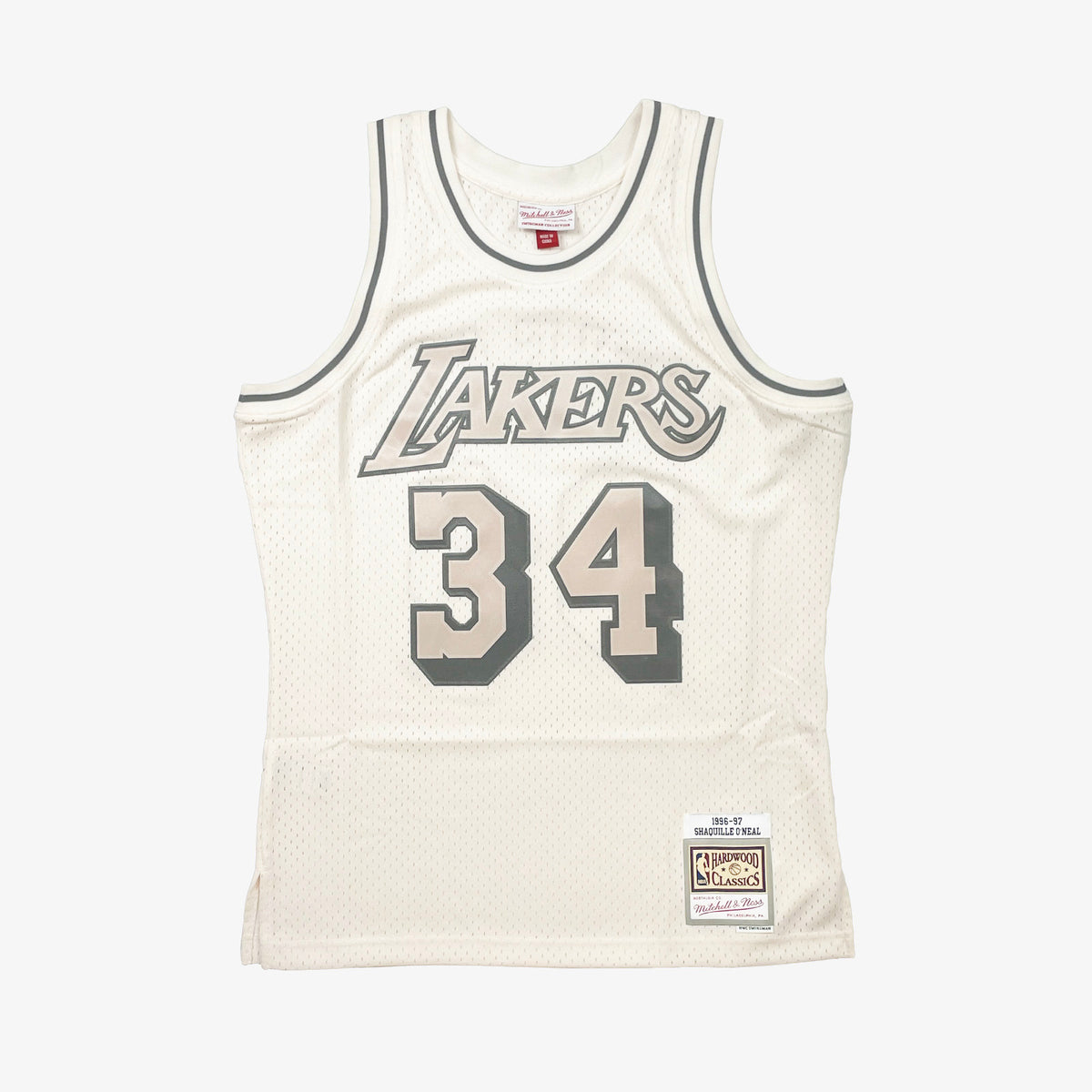 Shaquille O&#39;Neal Los Angeles Lakers 96-97 HWC Swingman Jersey - Unbleached