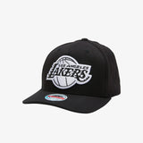 Los Angeles Lakers Black & White Team Logo Classic Redline Snapback