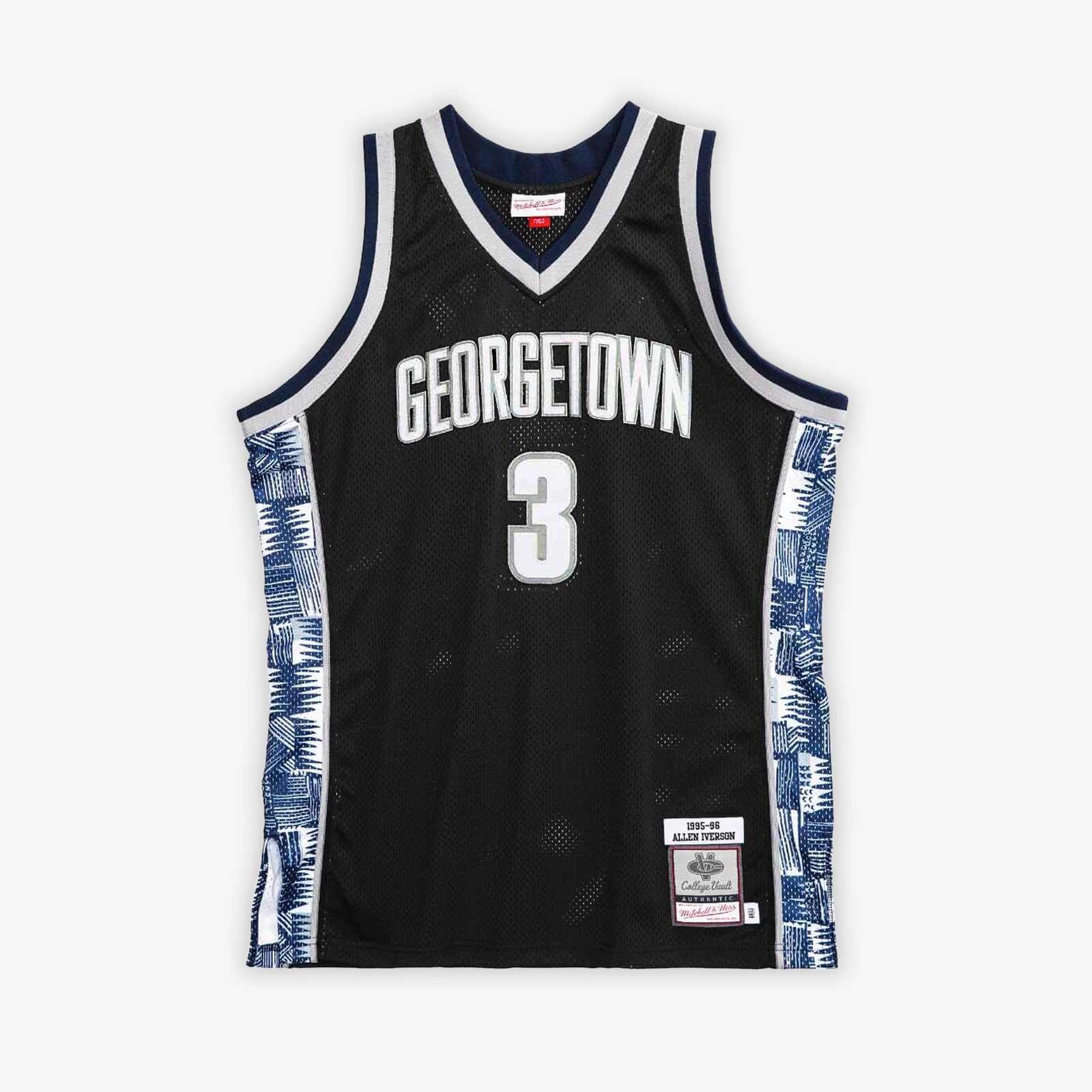 Allen Iverson Georgetown Hoyas Autographed Black Mitchell & Ness Swingman  Jersey