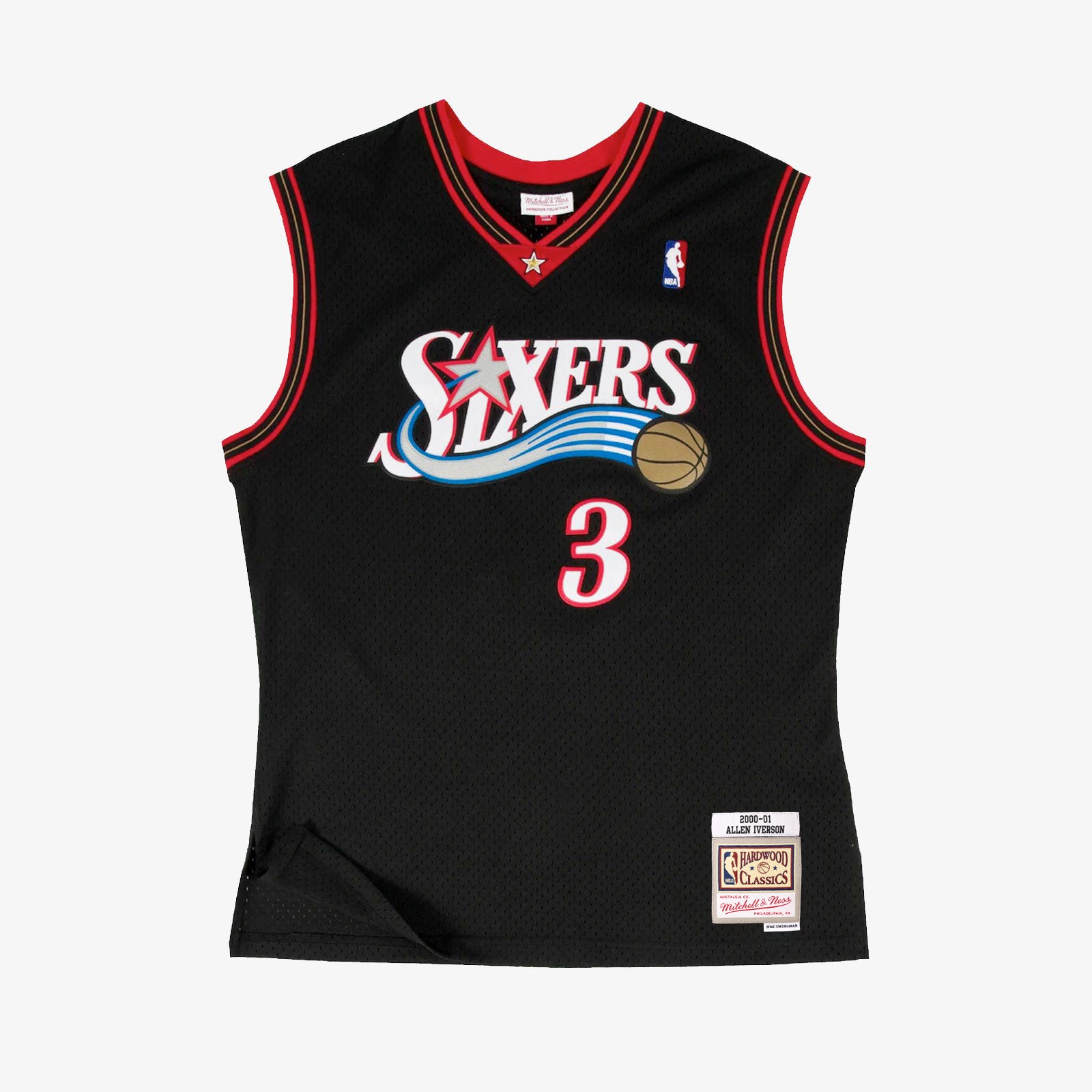 Allen Iverson Philadelphia 76ers 00 01 HWC Swingman Jersey Black