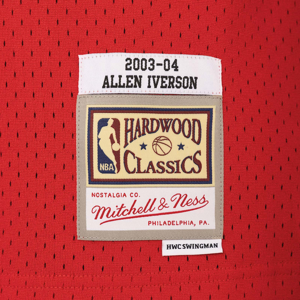 Mens Philadelphia 76ers Allen Iverson adidas Red Hardwood Classics Swingman  Jersey
