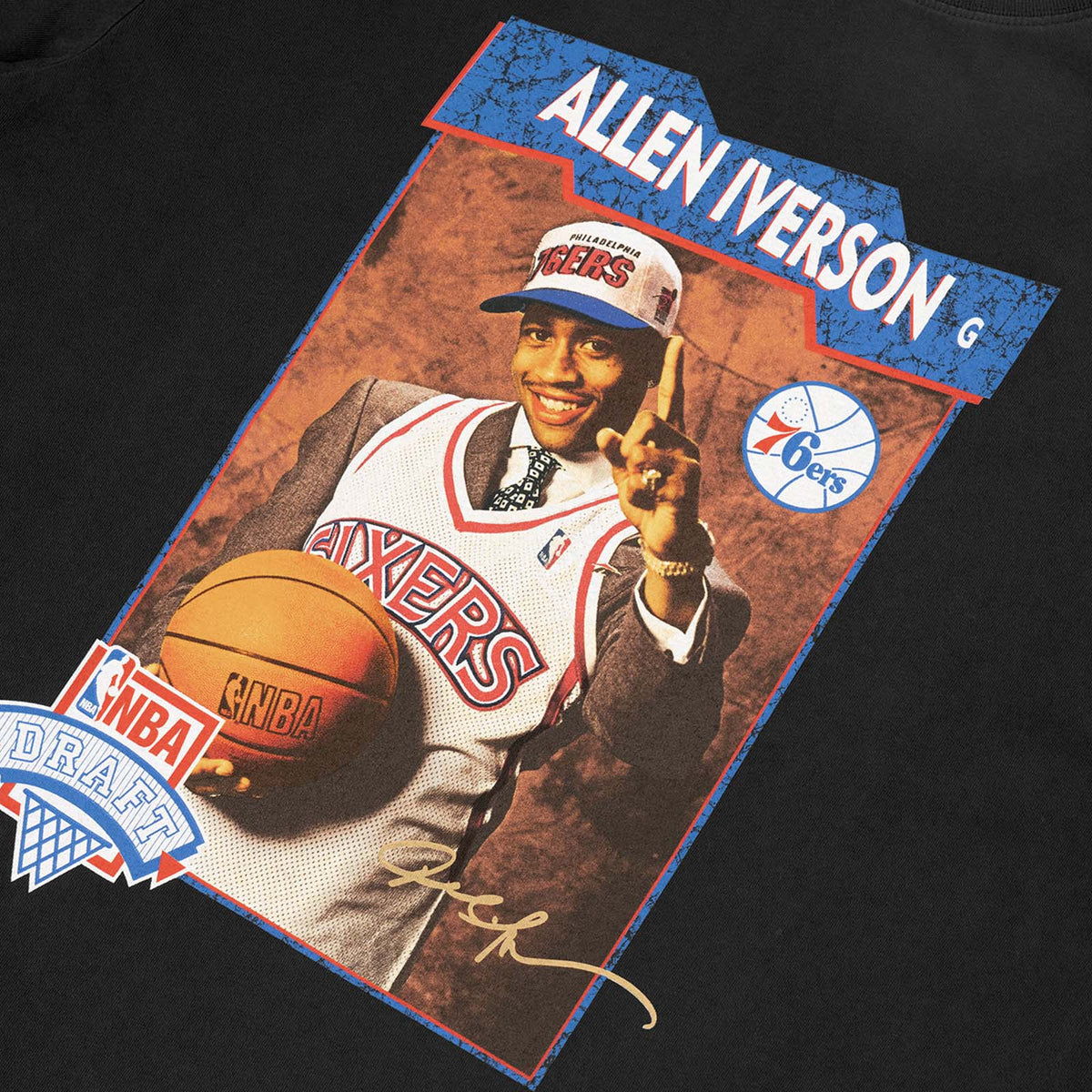Mitchell & Ness Philadelphia 76ers Allen Iverson Draft Day T-Shirt