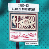 Alonzo Mourning Charlotte Hornets 92-93 HWC Swingman Jersey - Teal