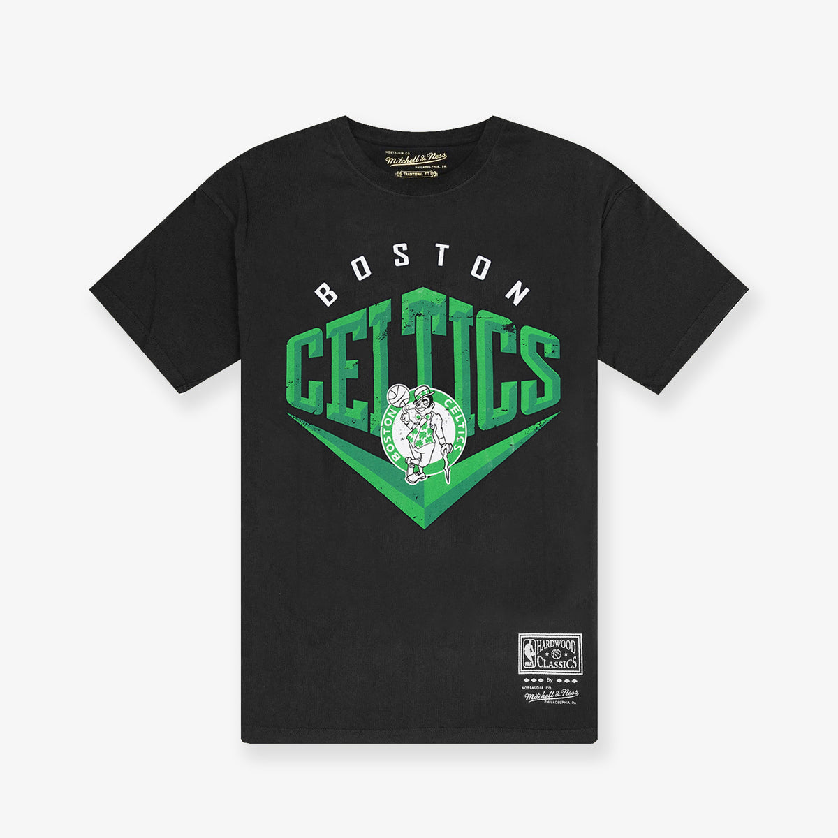 Boston Celtics Beveled Tee - Faded Black