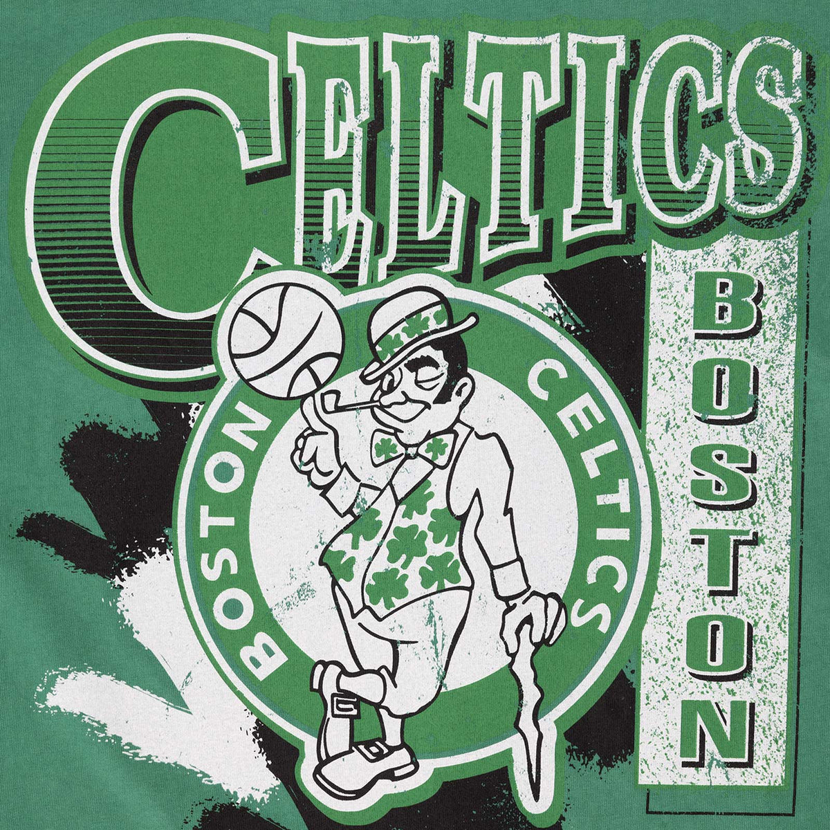 Boston Celtics Brush Off Tee - Faded Green