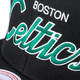 Boston Celtics Team Script Classic Redline Snapback - Black