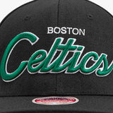 Boston Celtics Team Script Classic Redline Snapback - Black