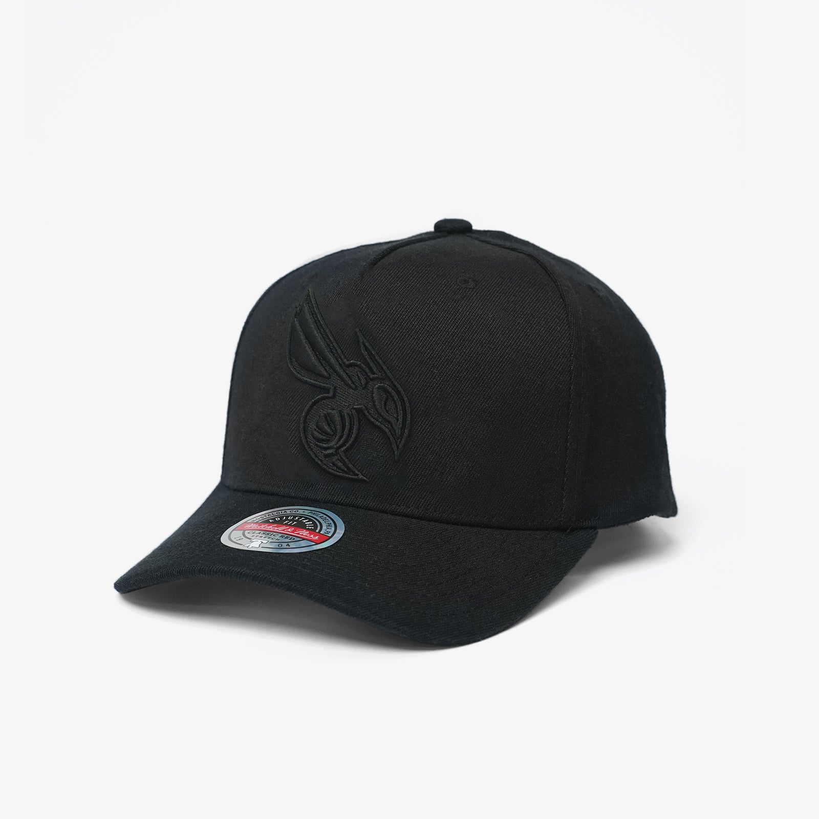 Charlotte Hornets All Black Logo Classic Redline Snapback – Throwback