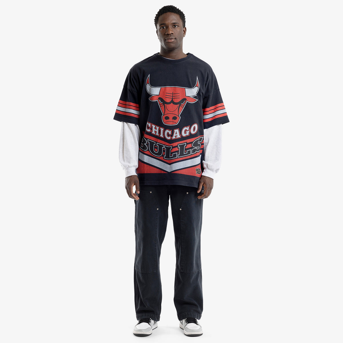 Chicago Bulls Tip Off Tee - Faded Black