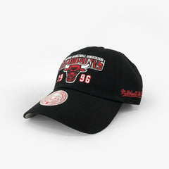 Chicago Bulls 1996 NBA Champions Dad Hat Black Throwback