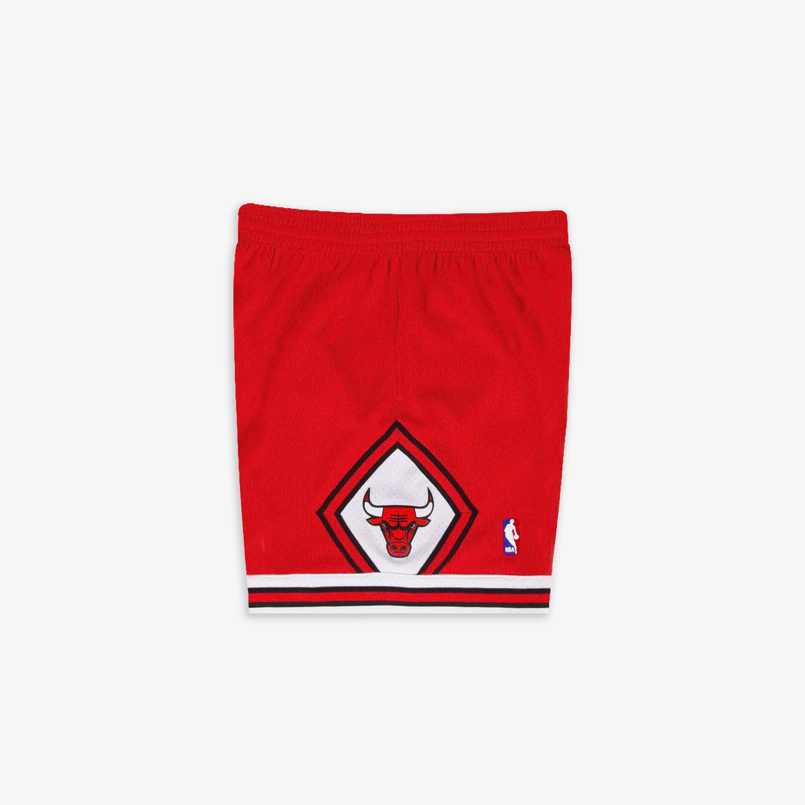 JustOneVintage Chicago Bulls Script Mitchell & Ness HWC 1997 Edition NBA (Sewn/Stitched) Red Pinstripe Re-Take Gradient Swingman Basketball Shorts Gym