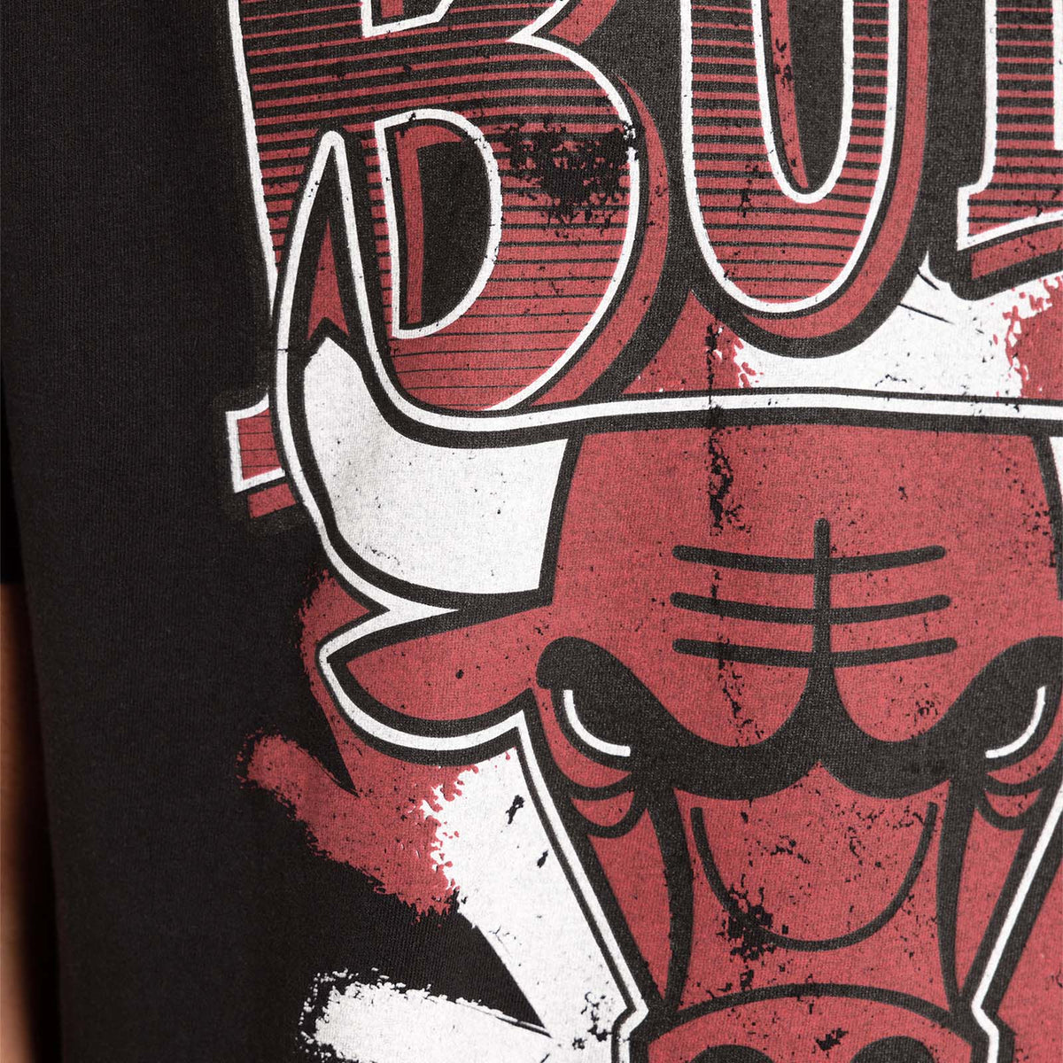 Chicago Bulls Brush Off Tee - Faded Black