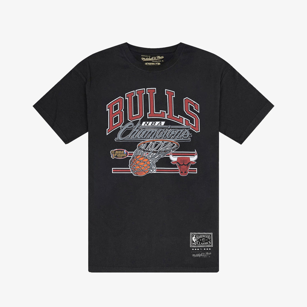 Chicago Bulls Hoop Tee - Faded Black