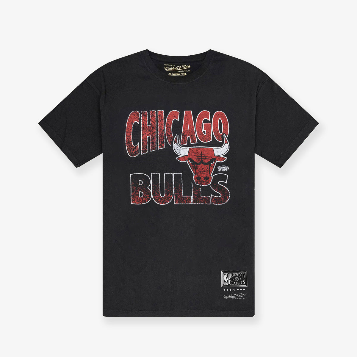 Chicago Bulls Incline Stack Vintage Tee - Faded Black
