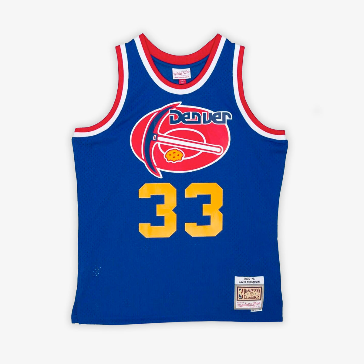 Lids Dikembe Mutombo Denver Nuggets Mitchell & Ness Hardwood Classics  1991-92 Split Swingman Jersey - Royal/Gold