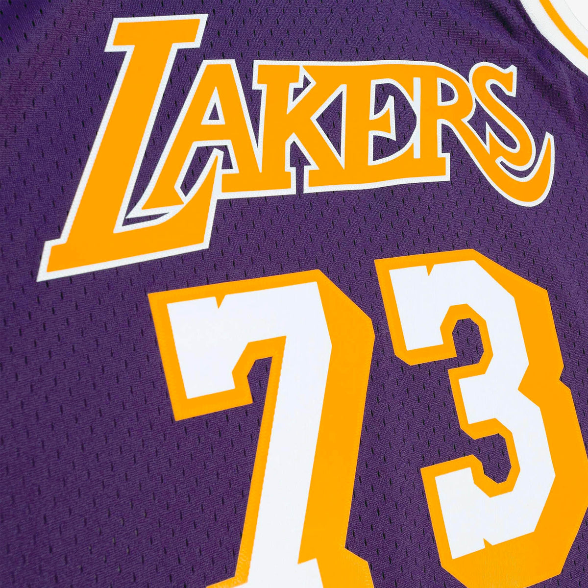 Dennis Rodman Los Angeles Lakers 98-99 HWC Swingman Jersey - Purple