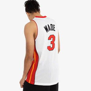 Dwyane Wade Youth Home Authentic With Finals Patch Jersey - White